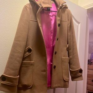 Gap Tan and Light Pink Coat, Womens Small
